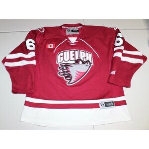 GMHA Guelph Minor Hockey Association  #6 Sewn Jersey Adult Large Red Inaria